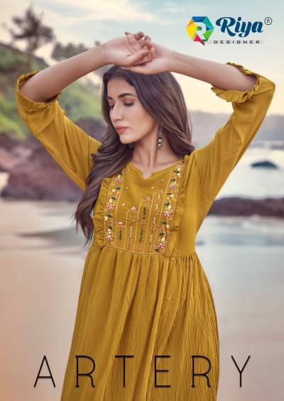 Artrey By Riya Designer Pure Viscose Summer Wear Kurti Collection